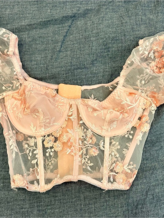 ROMWE Tops - ROMWE Floral Embroidered Top